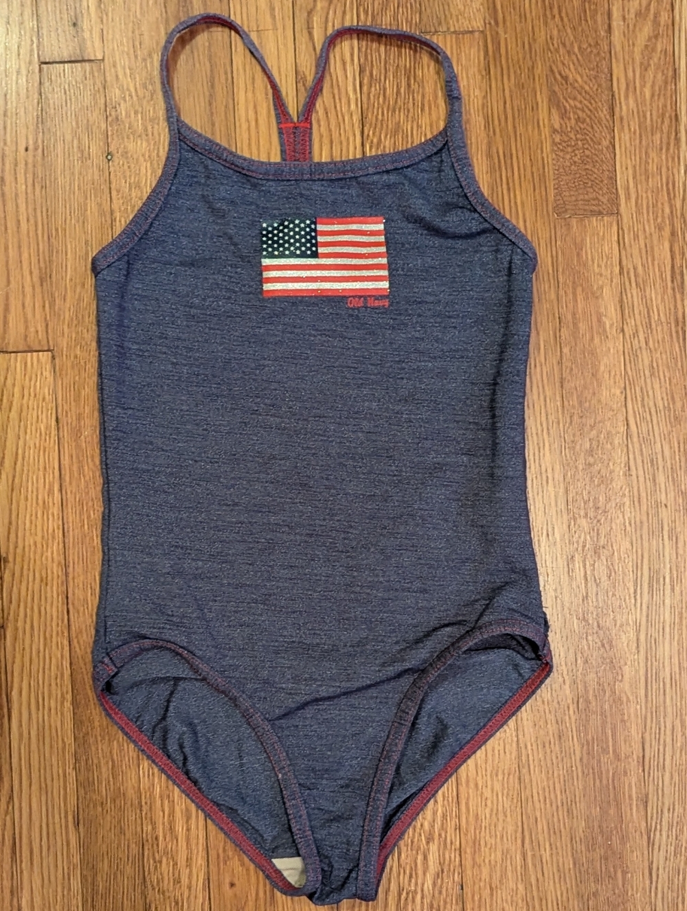 Old Navy One-Piece Swimsuit with American Flag